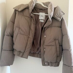 Abercrombie & Fitch Taupe Puffer Jacket